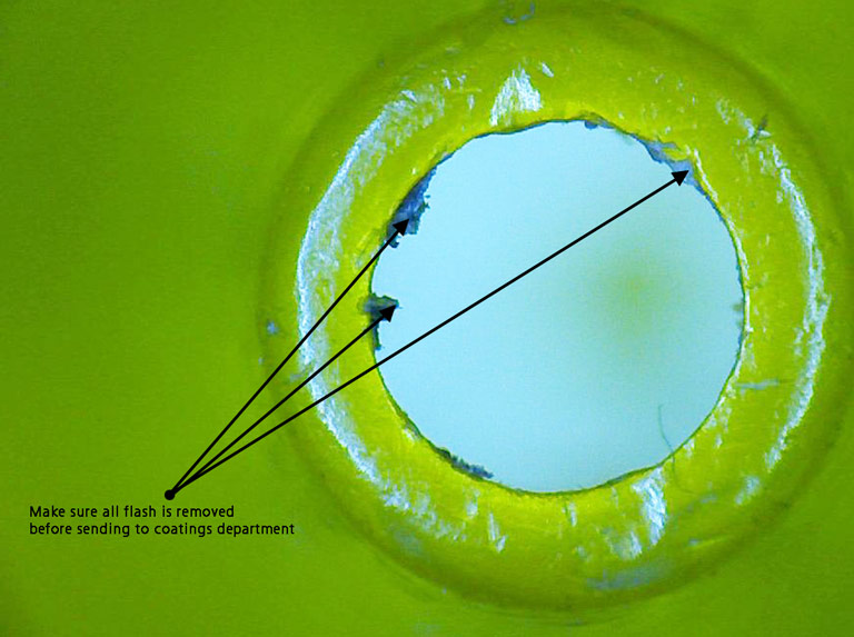VIFox EVO software showing green coating on sample