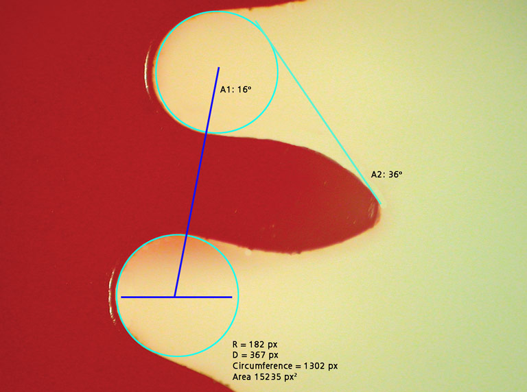 ViFox EVO software showing distance between points