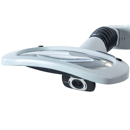 BenchKam camera on WAVE bench magnifier