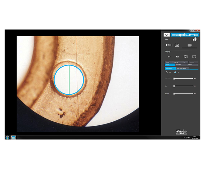 ViCapture software screenshot mechanical part annotation