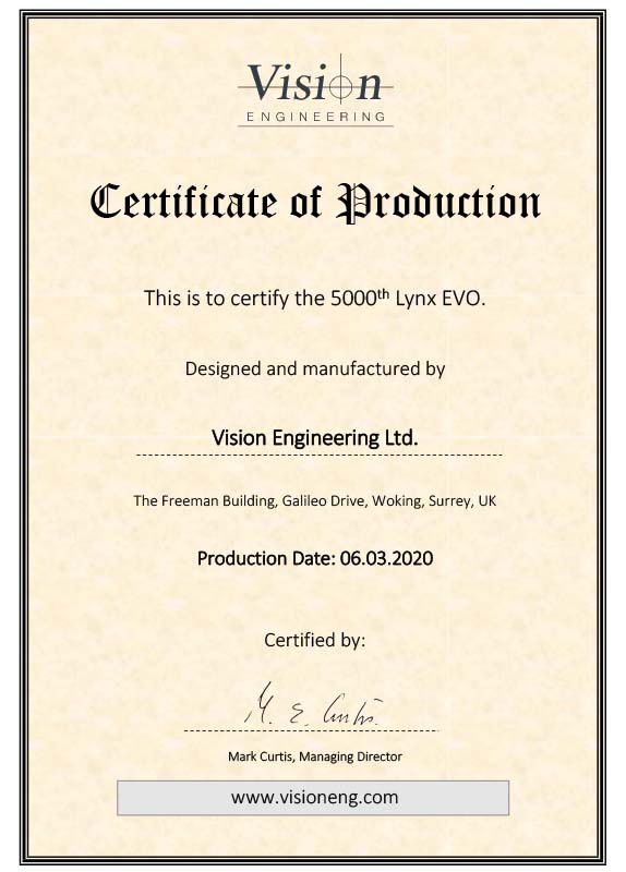 Lynx-EVO-5000-unit-certificate-574x800px Certificate of Production
