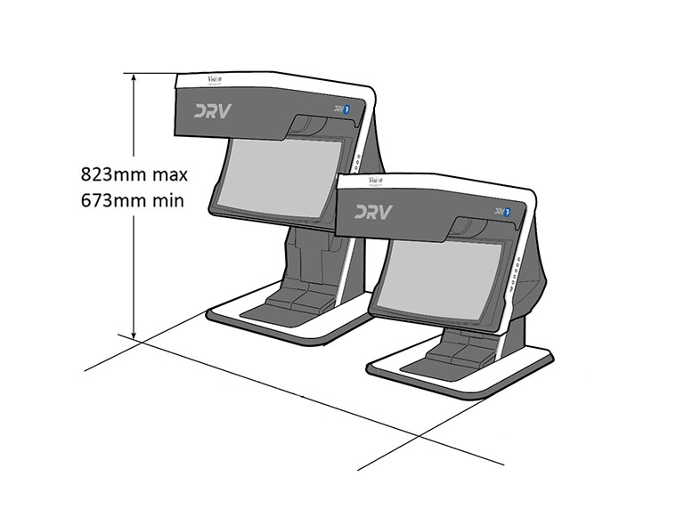 DRV viewer height adjustment