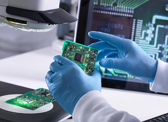 PCB inspected under Lynx EVO