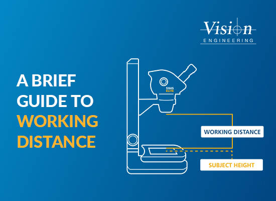 icon of stereo microscope showing working distance