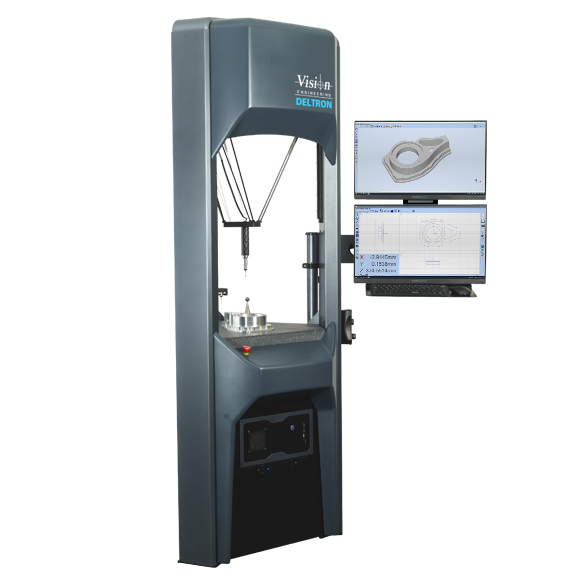 Deltron CMM measuring machine with dual monitors