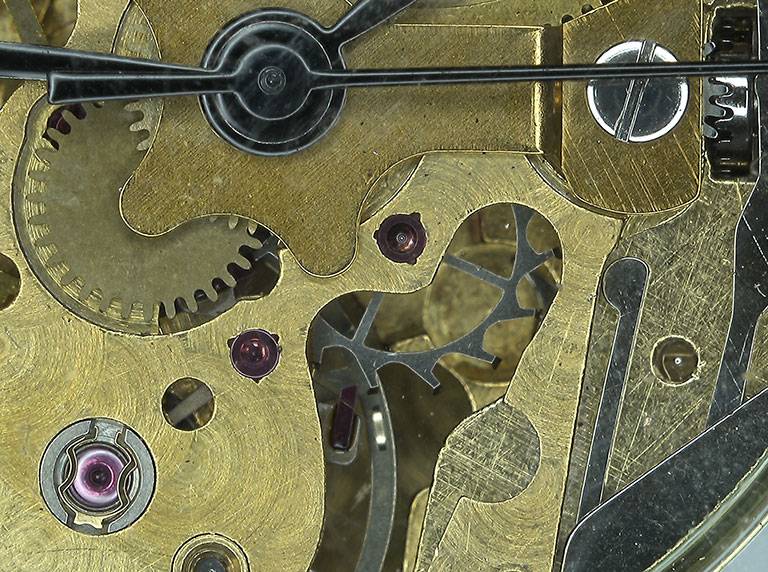 close up of fob watch 