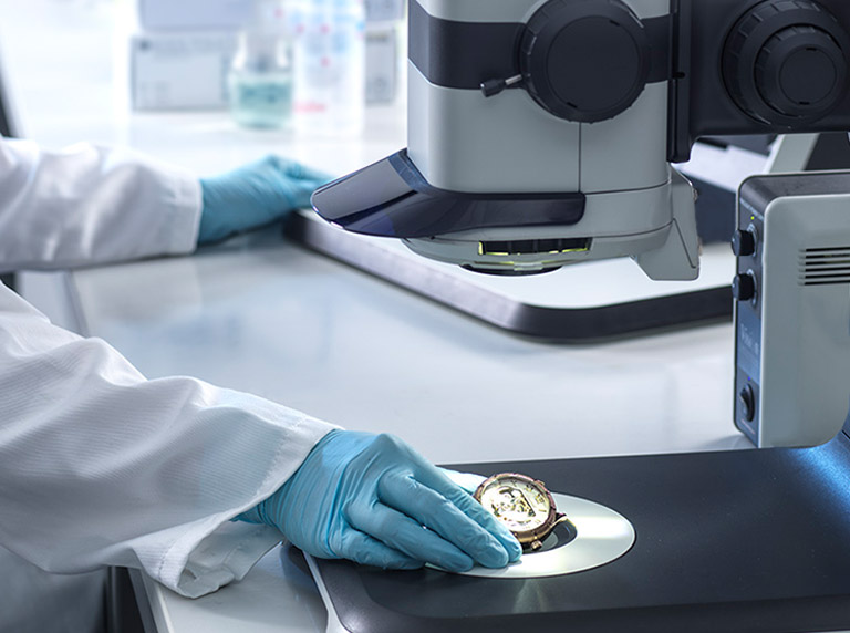 Watch making inspection under DRV Stereo CAM digital stereo microscope